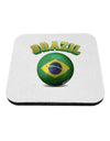 Soccer Ball Flag - Brazil Coaster-Coasters-TooLoud-1-Davson Sales