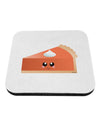 Cute Pumpkin Pie Thanksgiving Coaster-Coasters-TooLoud-White-Davson Sales