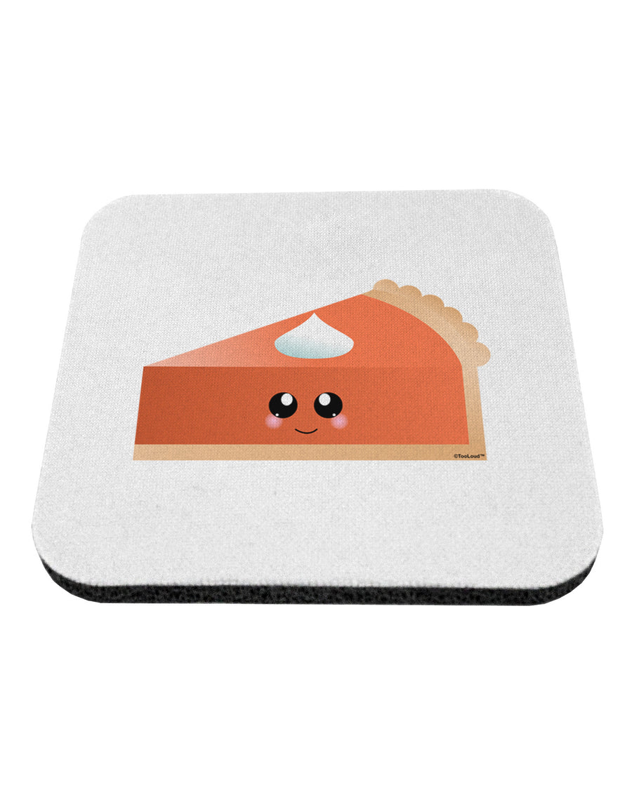 Cute Pumpkin Pie Thanksgiving Coaster-Coasters-TooLoud-White-Davson Sales