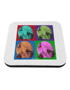 Three Wolves Howling - Pop-Art #1 Coaster by TooLoud-Coasters-TooLoud-White-Davson Sales