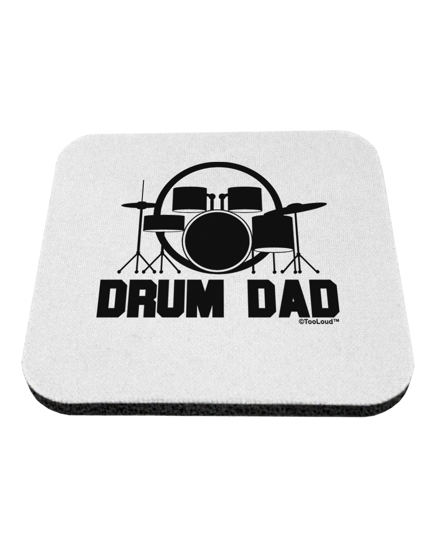 Drum Dad Coaster by TooLoud-Coasters-TooLoud-White-Davson Sales