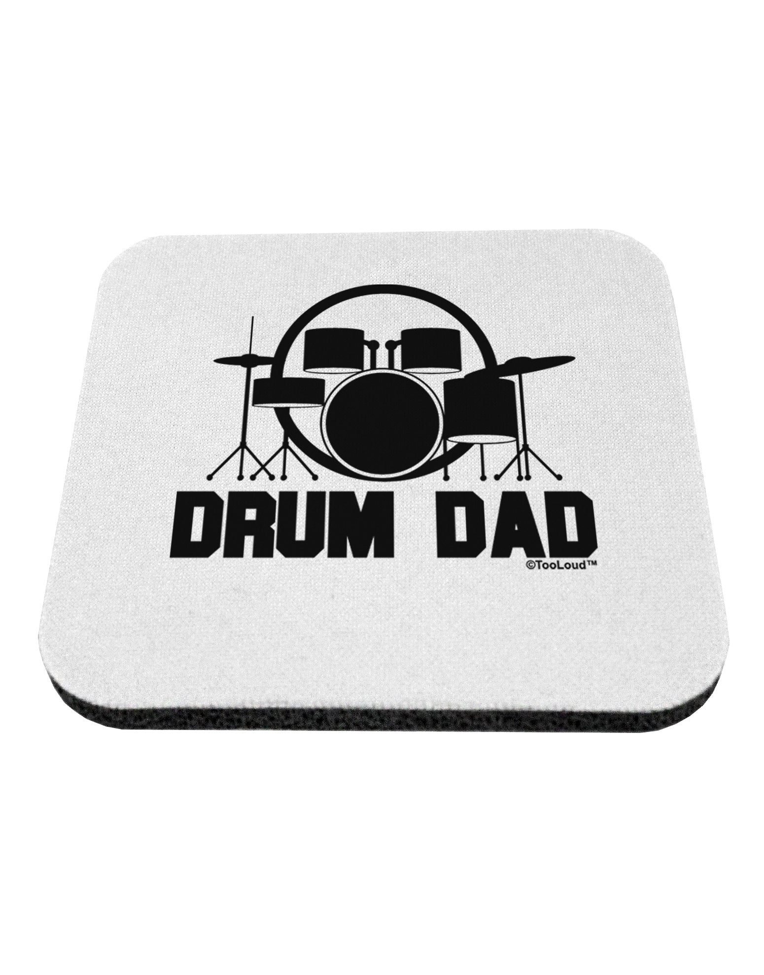 Drum Dad Coaster by TooLoud-Coasters-TooLoud-White-Davson Sales