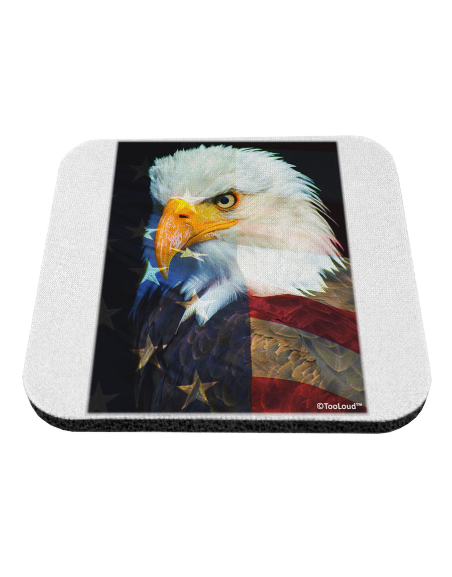 Patriotic Bald Eagle - American Flag Coaster by TooLoud-Coasters-TooLoud-White-Davson Sales