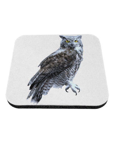 Great Horned Owl Photo Coaster-Coasters-TooLoud-1-Davson Sales