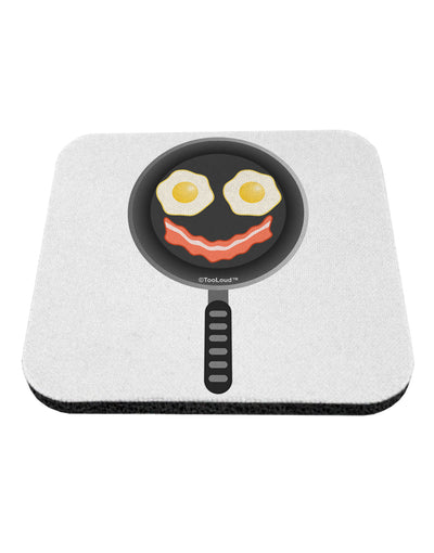 Eggs and Bacon Smiley Face Coaster by TooLoud-Coasters-TooLoud-White-Davson Sales