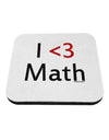 I Heart Math Coaster by TooLoud-Coasters-TooLoud-White-Davson Sales