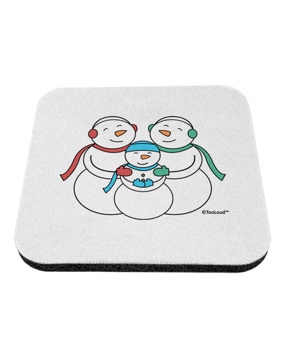 Cute Snowman Family with Boy Coaster by TooLoud-Coasters-TooLoud-White-Davson Sales