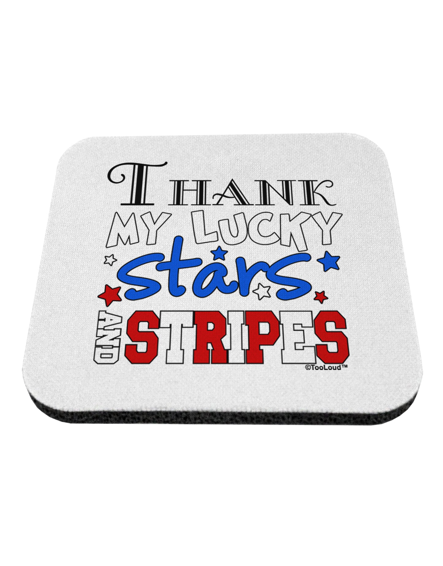 Thank My Lucky Stars and Stripes Color Coaster by TooLoud-Coasters-TooLoud-White-Davson Sales