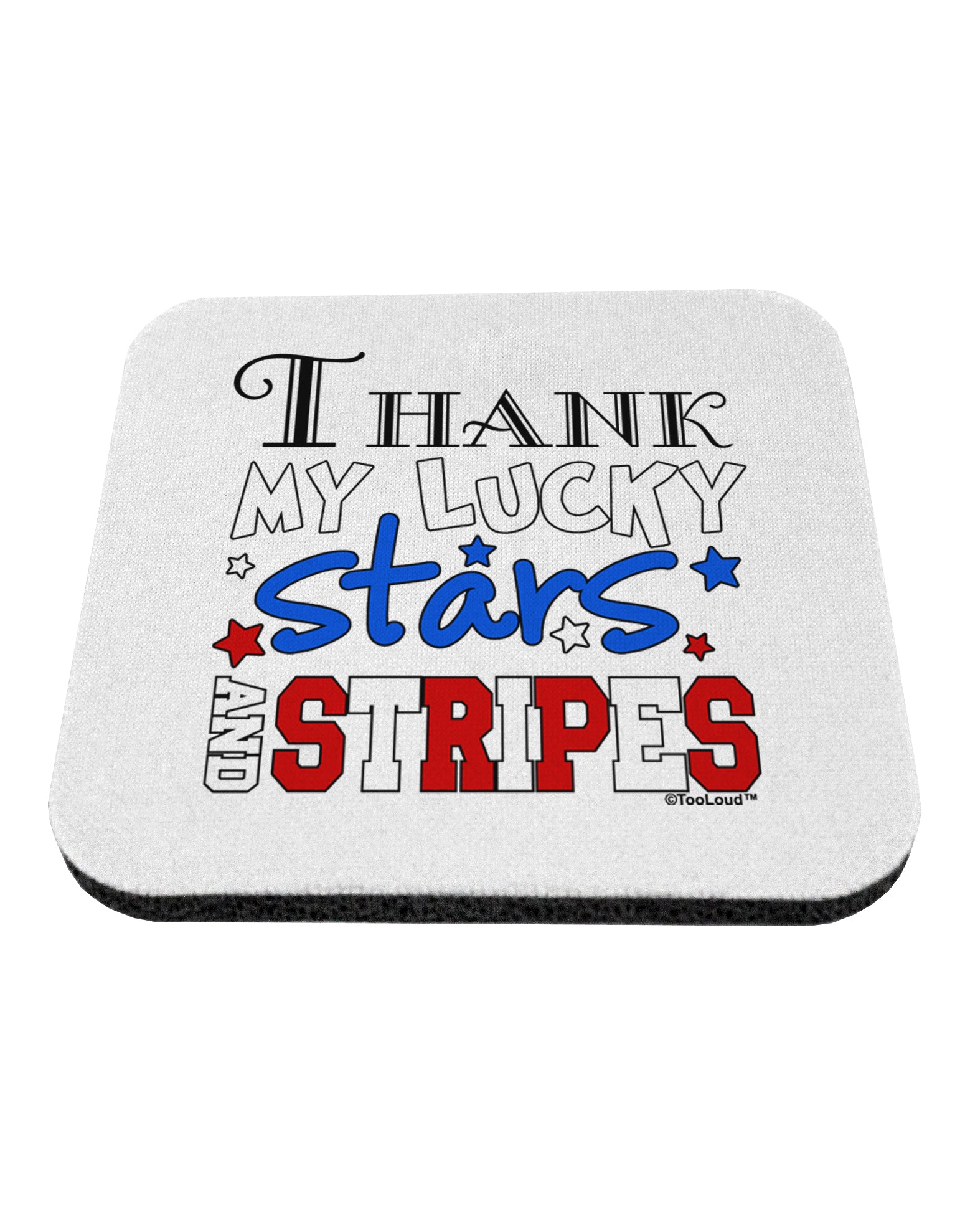 Thank My Lucky Stars and Stripes Color Coaster by TooLoud-Coasters-TooLoud-White-Davson Sales
