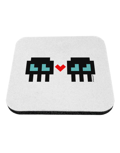 8-Bit Skull Love - Boy and Boy Coaster-Coasters-TooLoud-White-Davson Sales