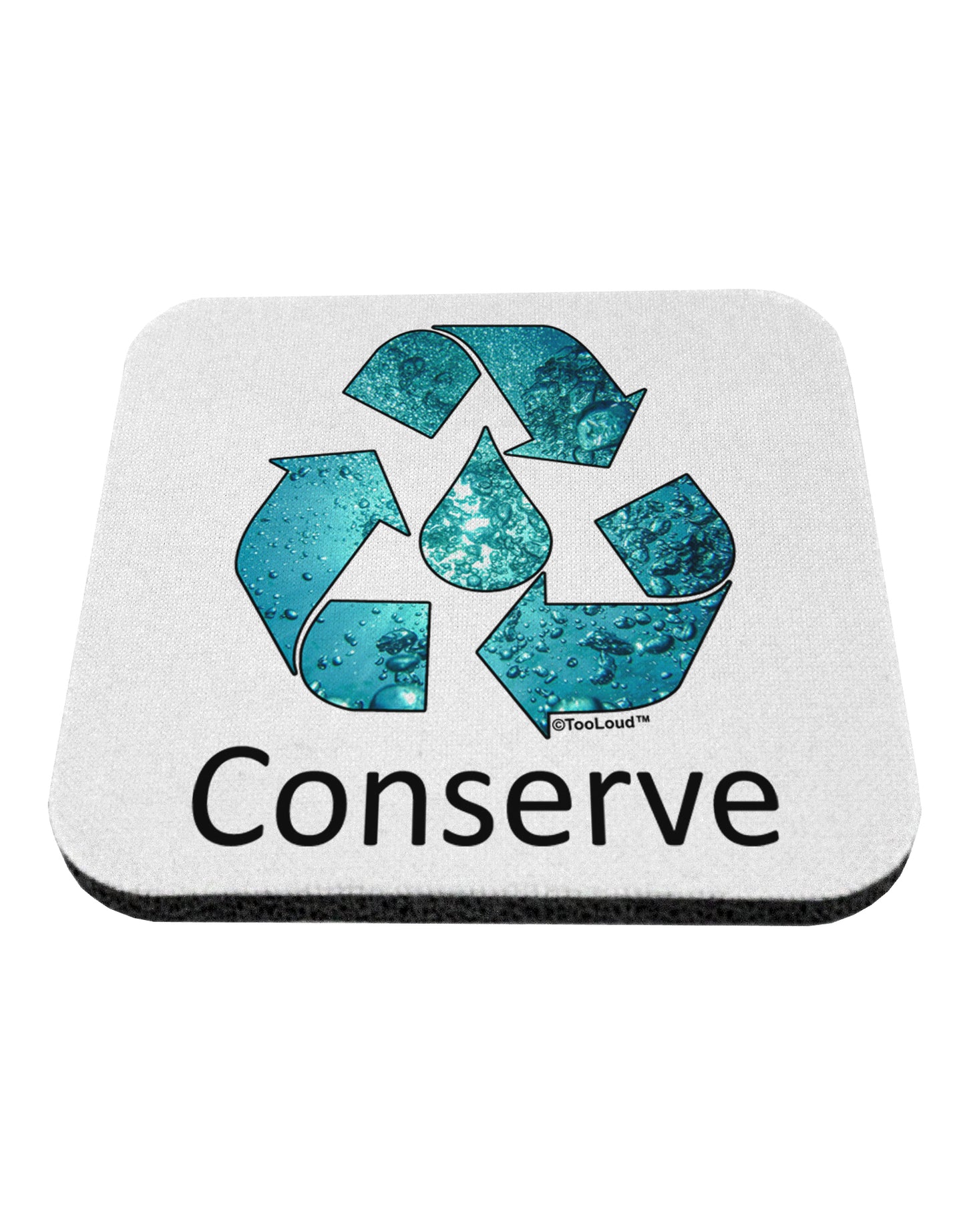 Water Conservation Text Coaster by TooLoud-Coasters-TooLoud-White-Davson Sales