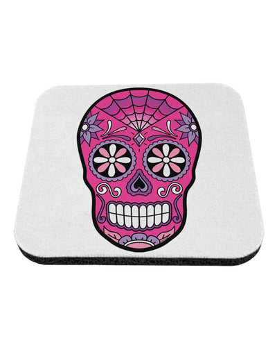 Version 4 Pink Day of the Dead Calavera Coaster-Coasters-TooLoud-White-Davson Sales