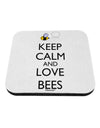 Keep Calm and Love Bees Color Coaster-Coasters-TooLoud-White-Davson Sales