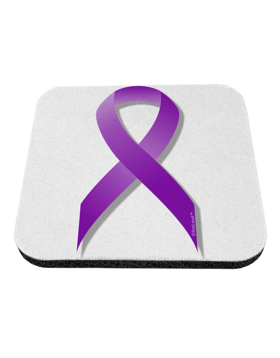 Crohn’s Disease Awareness Ribbon - Purple Coaster-Coasters-TooLoud-White-Davson Sales
