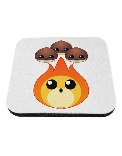 Cute Chestnuts Roasting - Christmas Coaster-Coasters-TooLoud-White-Davson Sales