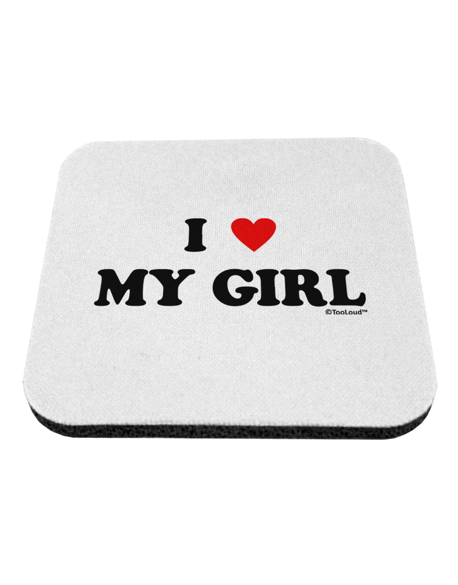 I Heart My Girl - Matching Couples Design Coaster by TooLoud-Coasters-TooLoud-White-Davson Sales