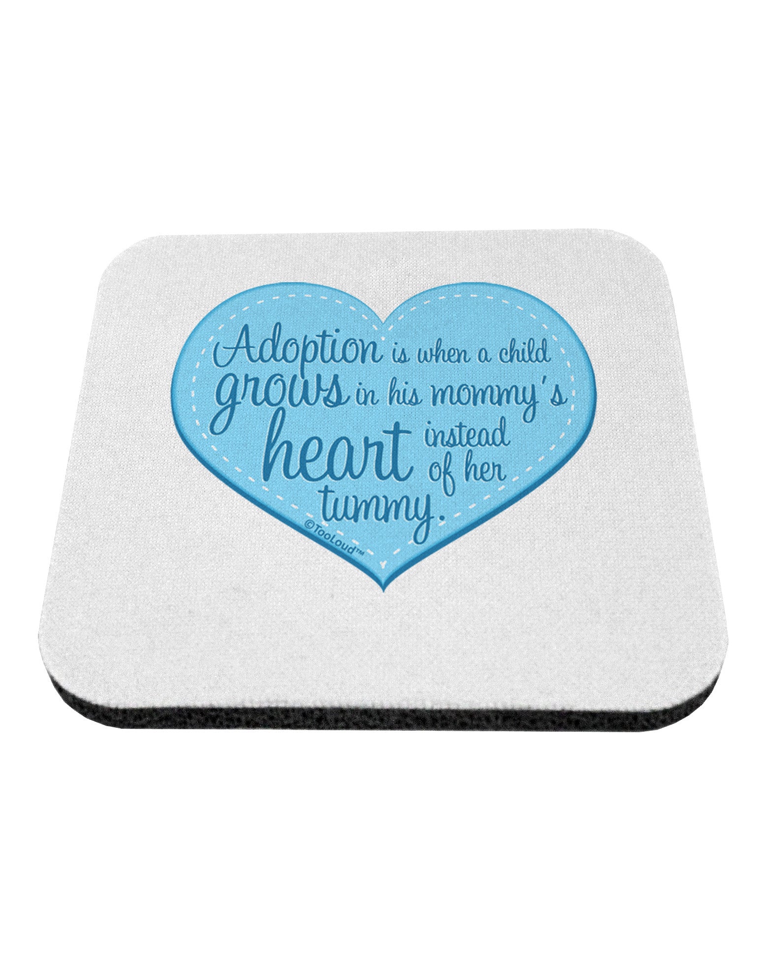 Adoption is When - Mom and Son Quote Coaster by TooLoud-Coasters-TooLoud-White-Davson Sales