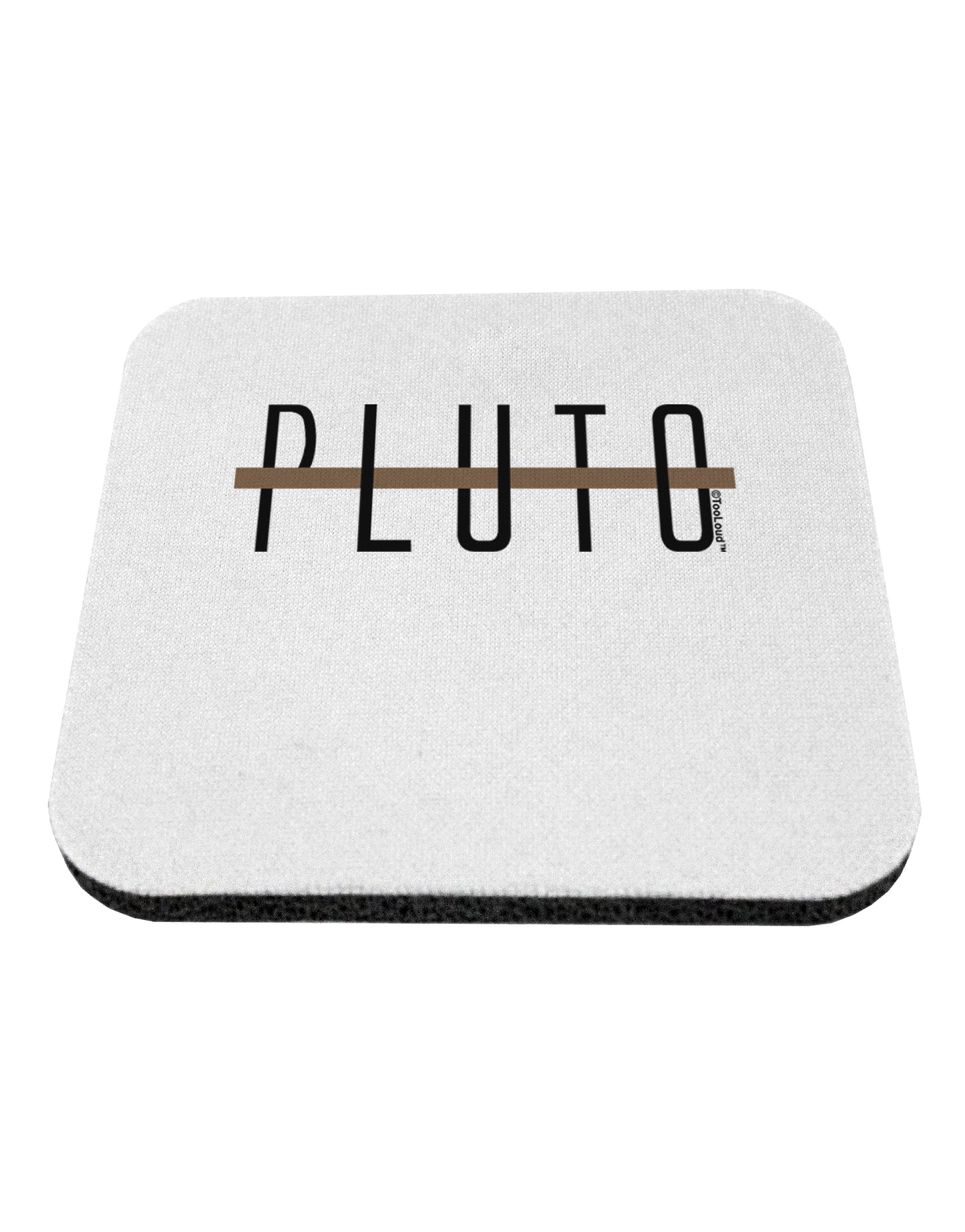 Planet Pluto Text Only Coaster by TooLoud-Coasters-TooLoud-1-Davson Sales
