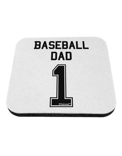 Baseball Dad Jersey Coaster by TooLoud-Coasters-TooLoud-White-Davson Sales