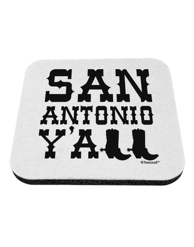 San Antonio Y'all - Boots - Texas Pride Coaster by TooLoud-Coasters-TooLoud-White-Davson Sales