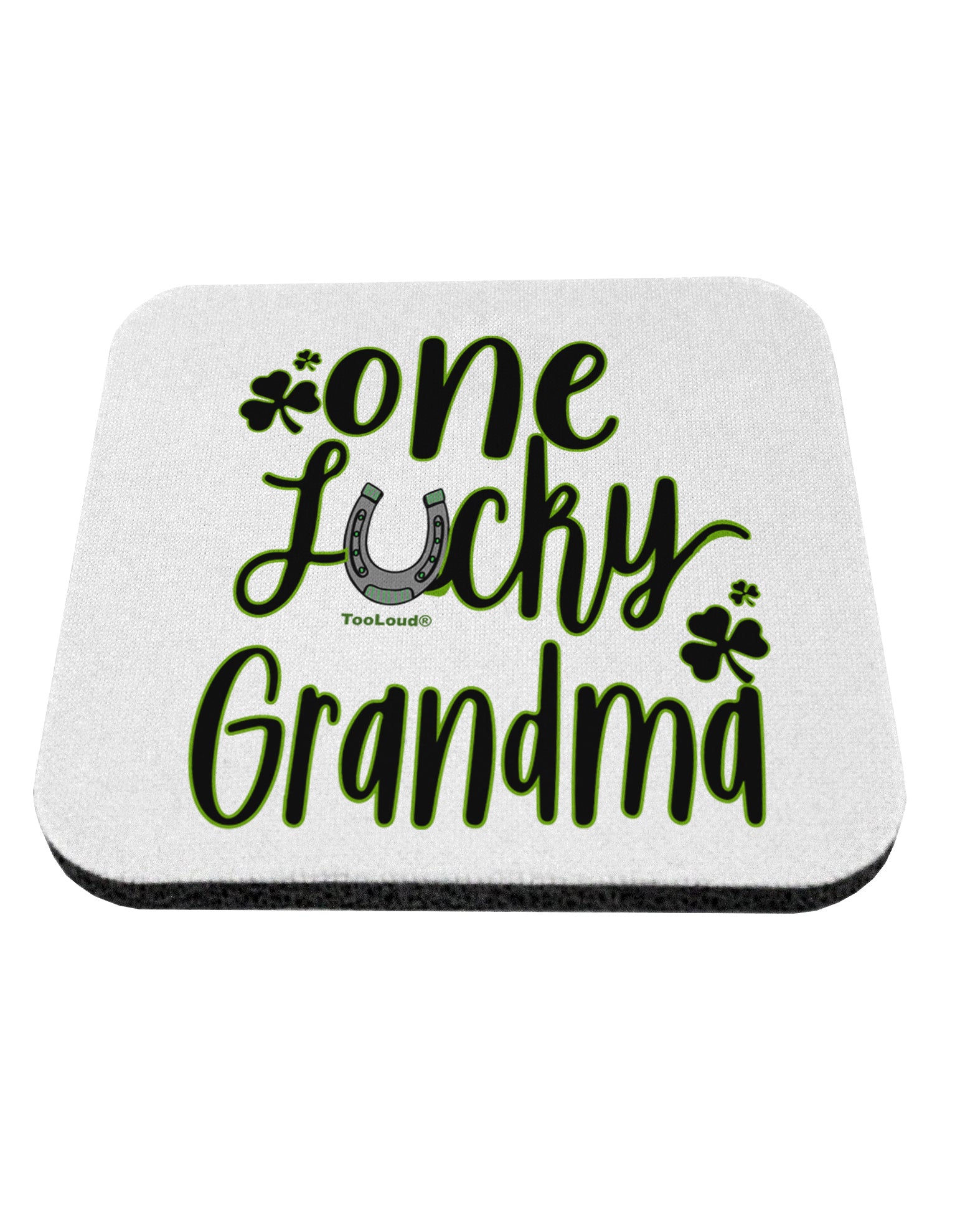 TooLoud One Lucky Grandma Shamrock Coaster-Coasters-TooLoud-1 Piece-Davson Sales