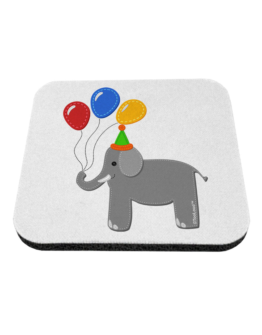 Cute Elephant with Balloons Coaster-Coasters-TooLoud-White-Davson Sales