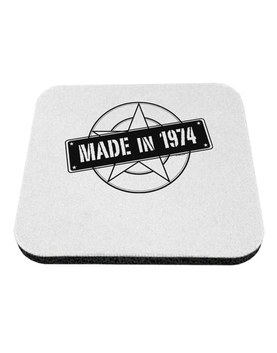 40th Birthday Made In Birth Year 1974 Coaster-Coasters-TooLoud-White-Davson Sales