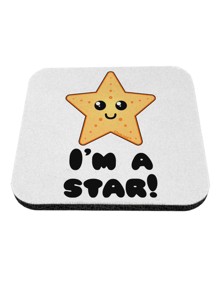 Cute Starfish - I am a Star Coaster by TooLoud-Coasters-TooLoud-White-Davson Sales