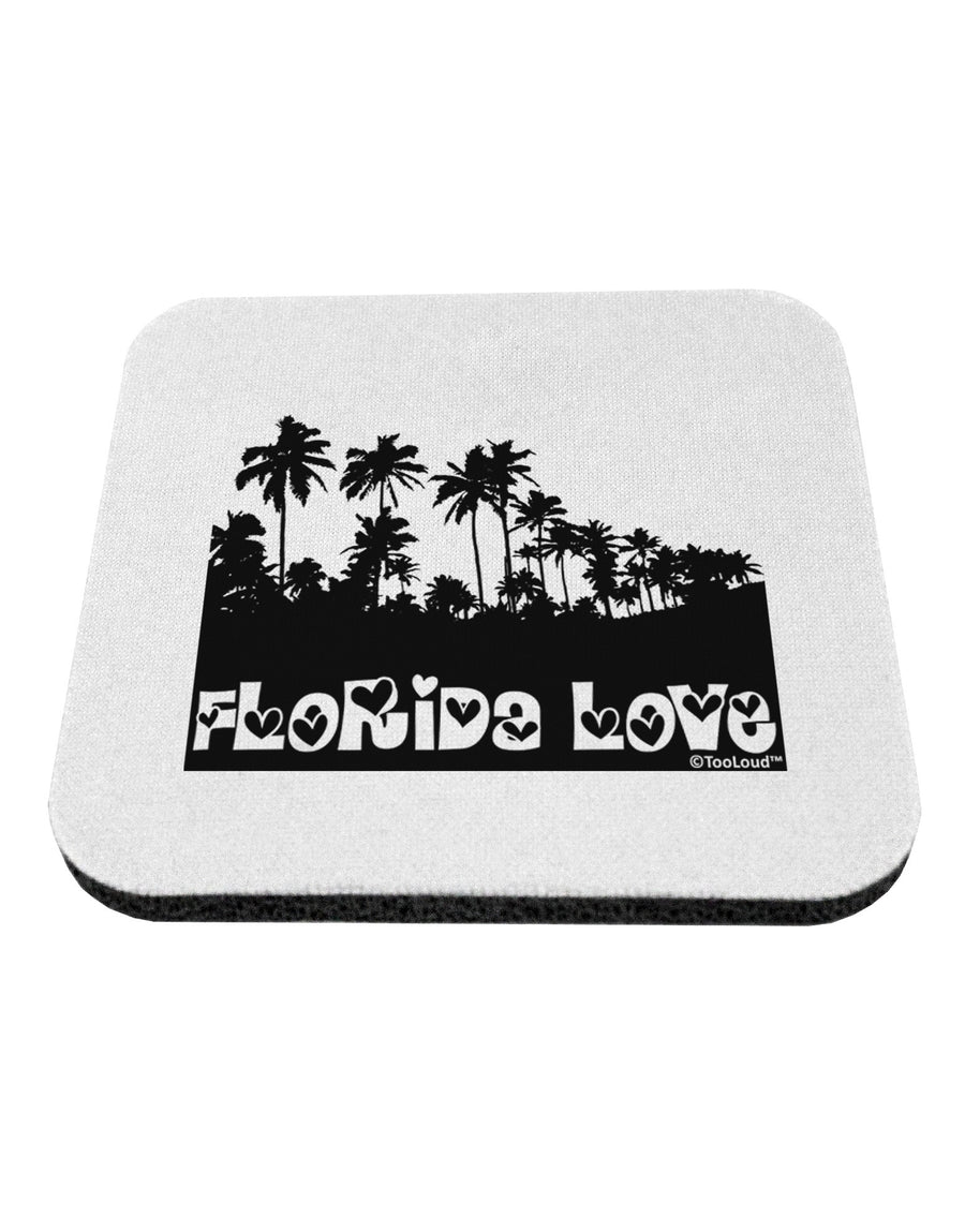 Florida Love - Palm Trees Cutout Design Coaster by TooLoud-Coasters-TooLoud-White-Davson Sales