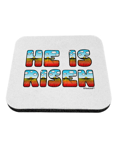 He Is Risen - Easter - Sunrise Letters Coaster by TooLoud-Coasters-TooLoud-White-Davson Sales