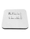 Duh I know How to Drive a Stick - Funny Coaster-Coasters-TooLoud-White-Davson Sales