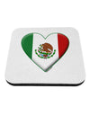 Mexican Flag Heart - Beveled Coaster by TooLoud-Coasters-TooLoud-White-Davson Sales