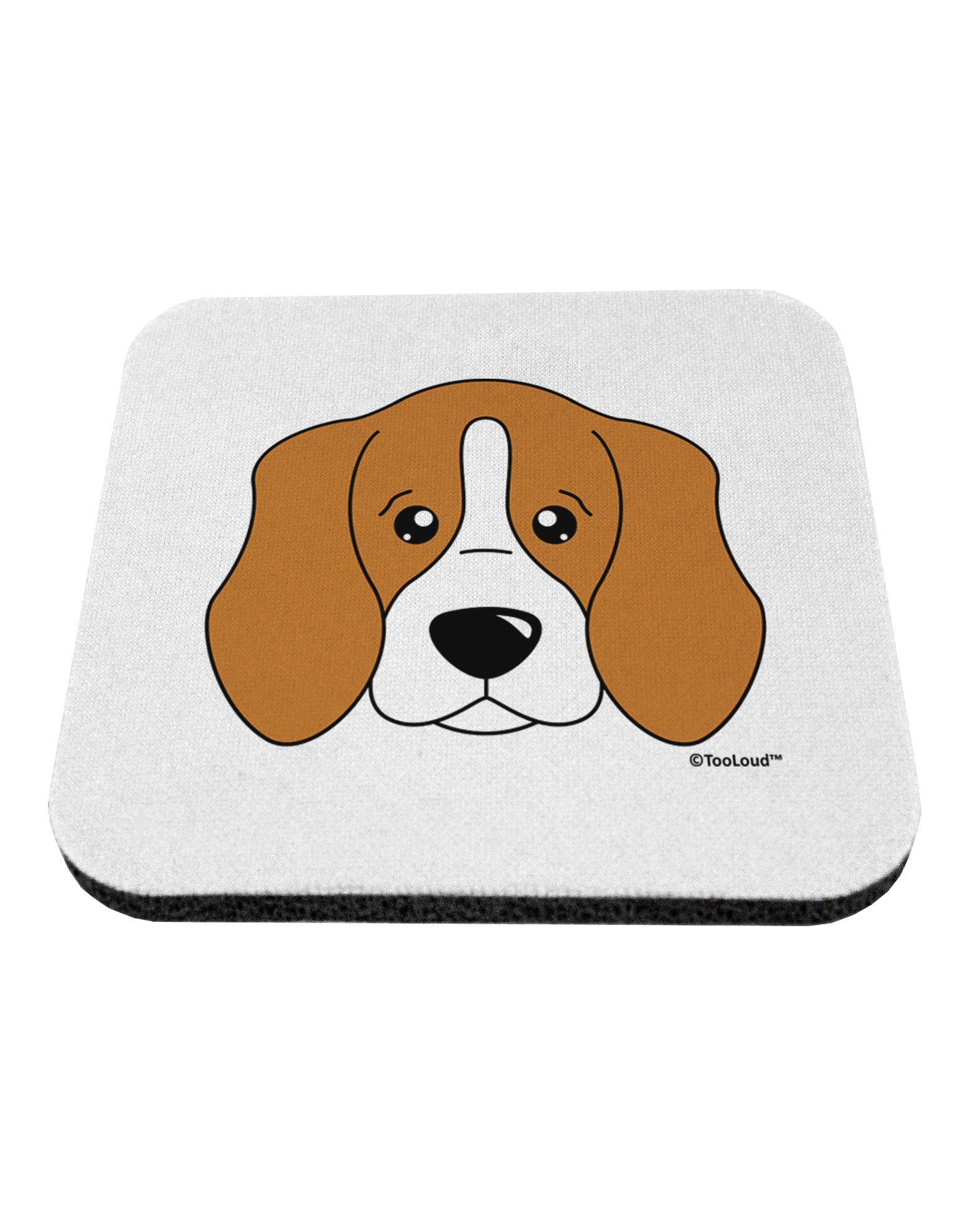 Cute Beagle Dog Coaster by TooLoud-Coasters-TooLoud-White-Davson Sales