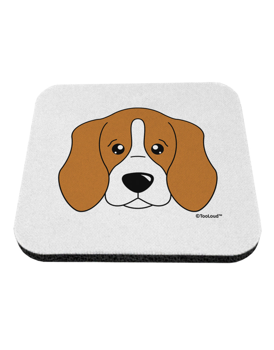 Cute Beagle Dog Coaster by TooLoud-Coasters-TooLoud-White-Davson Sales