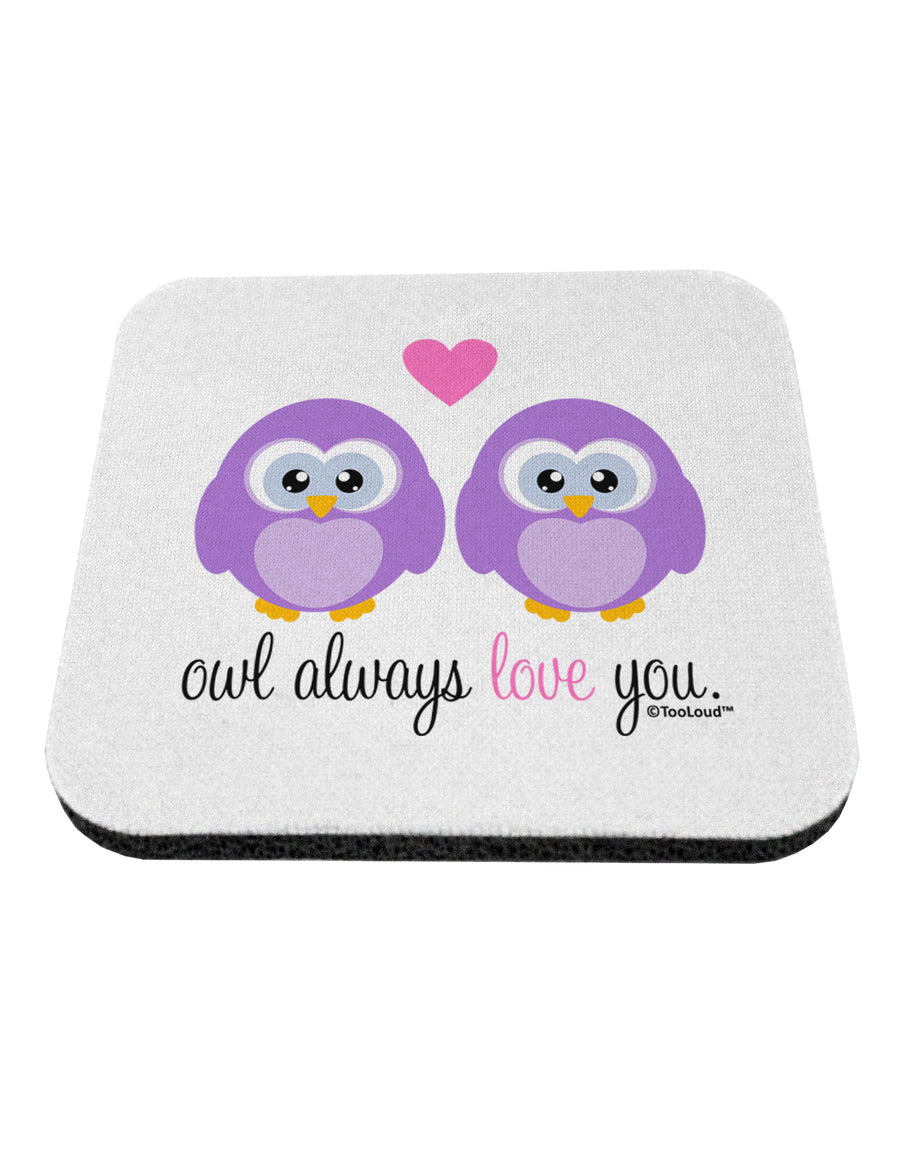 Owl Always Love You - Purple Owls Coaster by TooLoud-Coasters-TooLoud-White-Davson Sales