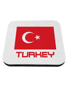 Turkey Flag with Text Coaster by TooLoud-Coasters-TooLoud-1-Davson Sales