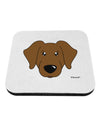 Cute Chocolate Labrador Retriever Dog Coaster by TooLoud-Coasters-TooLoud-White-Davson Sales