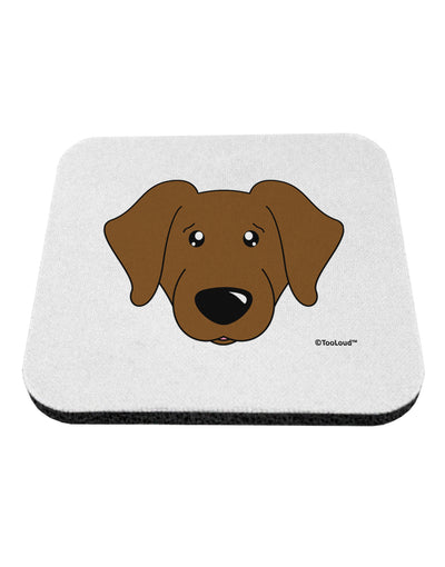 Cute Chocolate Labrador Retriever Dog Coaster by TooLoud-Coasters-TooLoud-White-Davson Sales