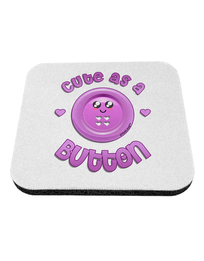 Cute As A Button Smiley Face Coaster-Coasters-TooLoud-1-Davson Sales