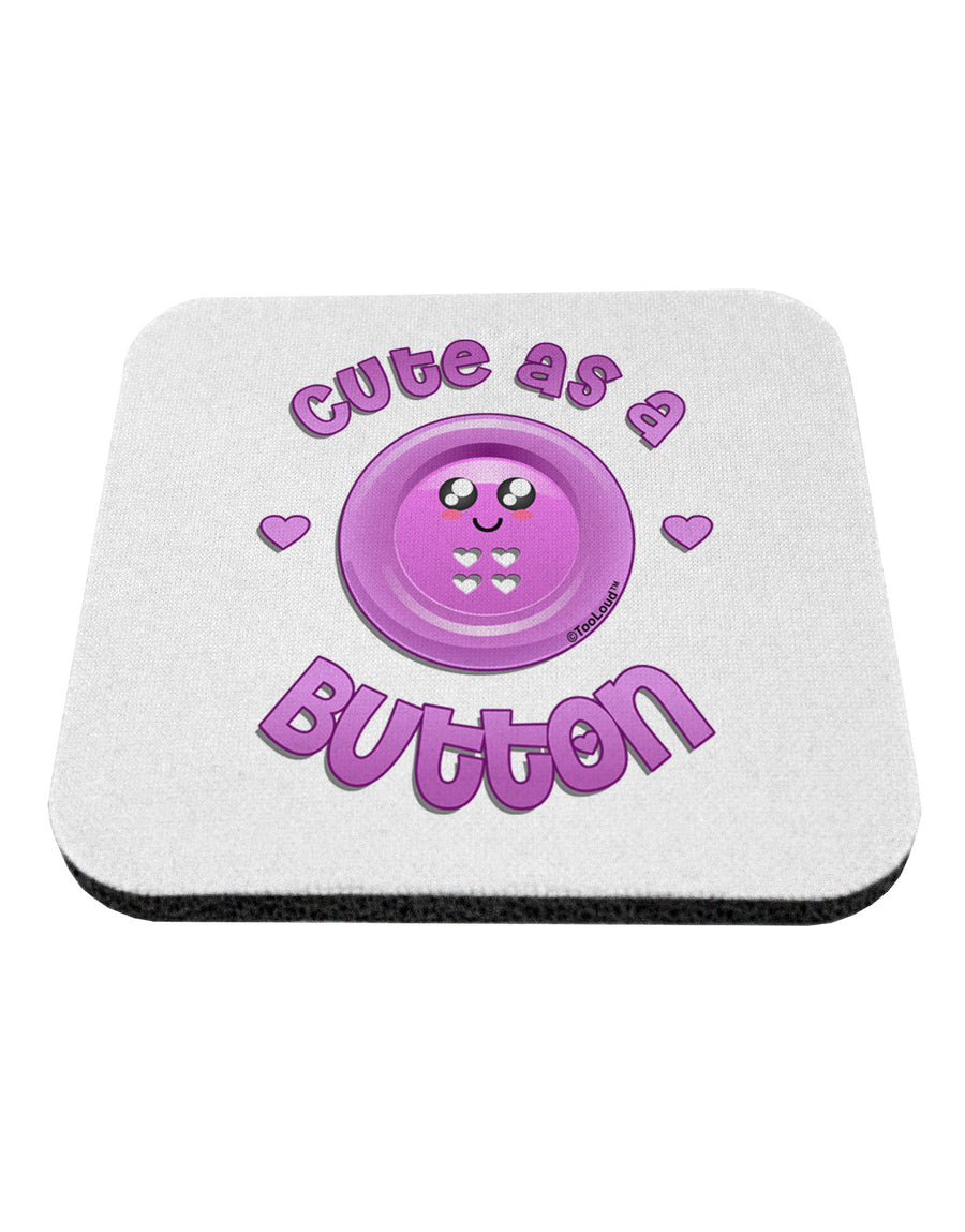 Cute As A Button Smiley Face Coaster-Coasters-TooLoud-1-Davson Sales