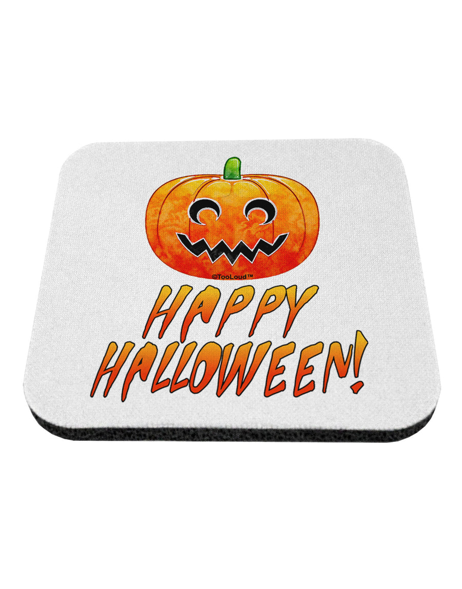 Jack-O-Lantern Watercolor Halloween Coaster-Coasters-TooLoud-White-Davson Sales