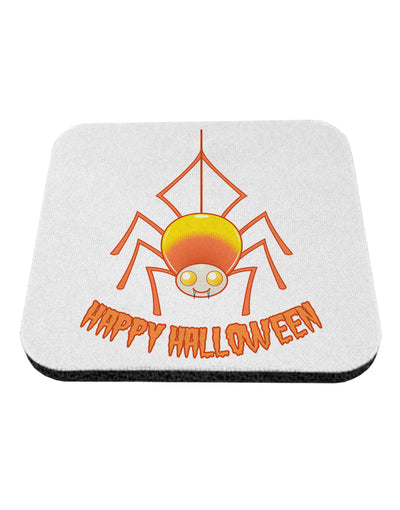 Cute Candy Corn Spider - Happy Halloween Coaster-Coasters-TooLoud-White-Davson Sales