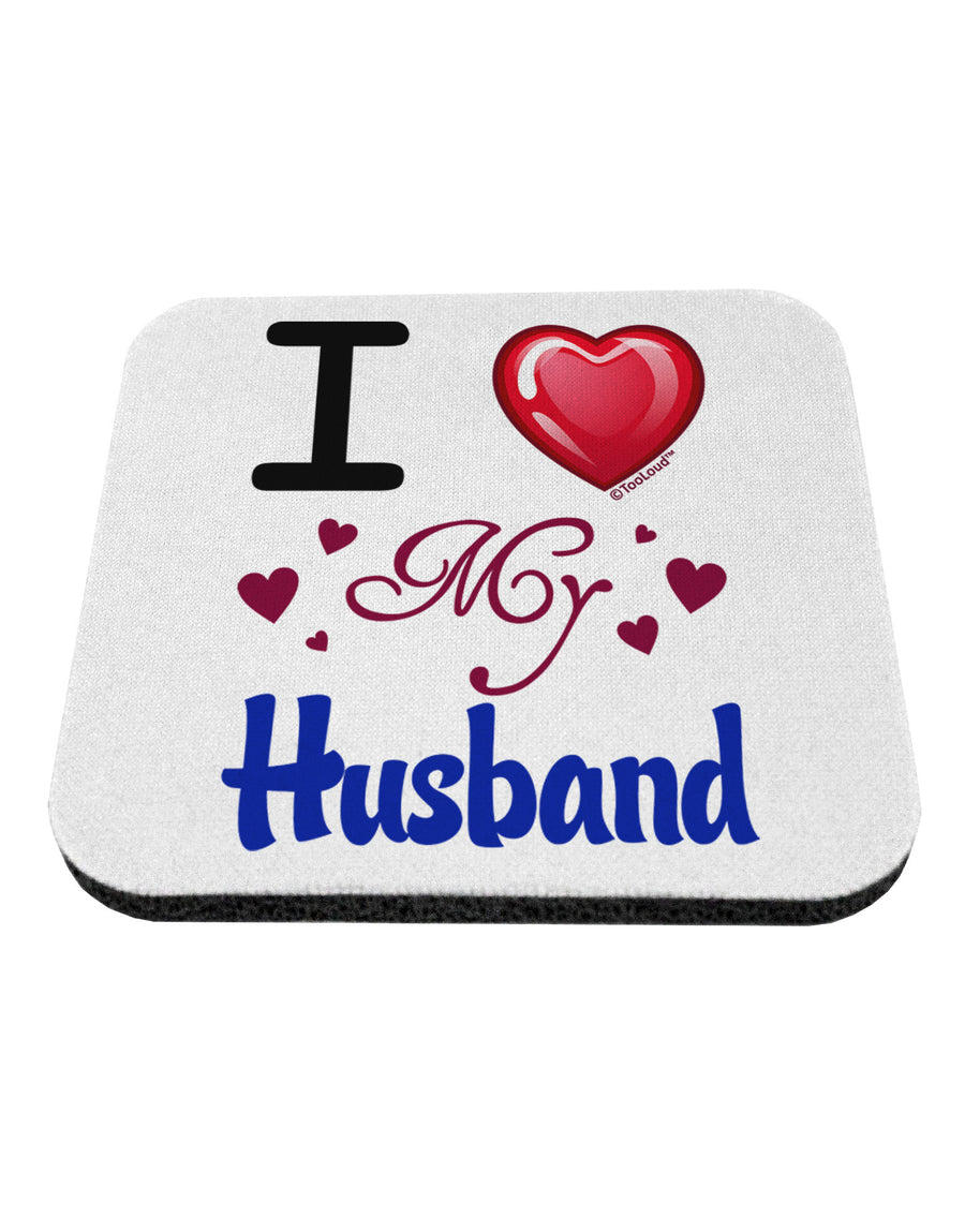 I Love Heart My Husband Coaster-Coasters-TooLoud-White-Davson Sales