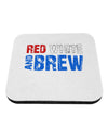 Red White and Brew Color Coaster by TooLoud-Coasters-TooLoud-White-Davson Sales