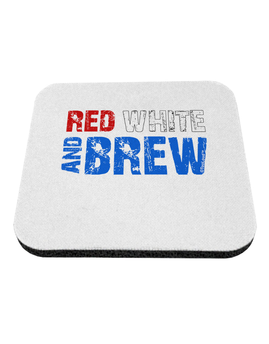 Red White and Brew Color Coaster by TooLoud-Coasters-TooLoud-White-Davson Sales