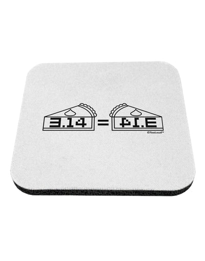 Pi Day Design - 314 Equals Pie Mirrored Pies Coaster by TooLoud-Coasters-TooLoud-White-Davson Sales