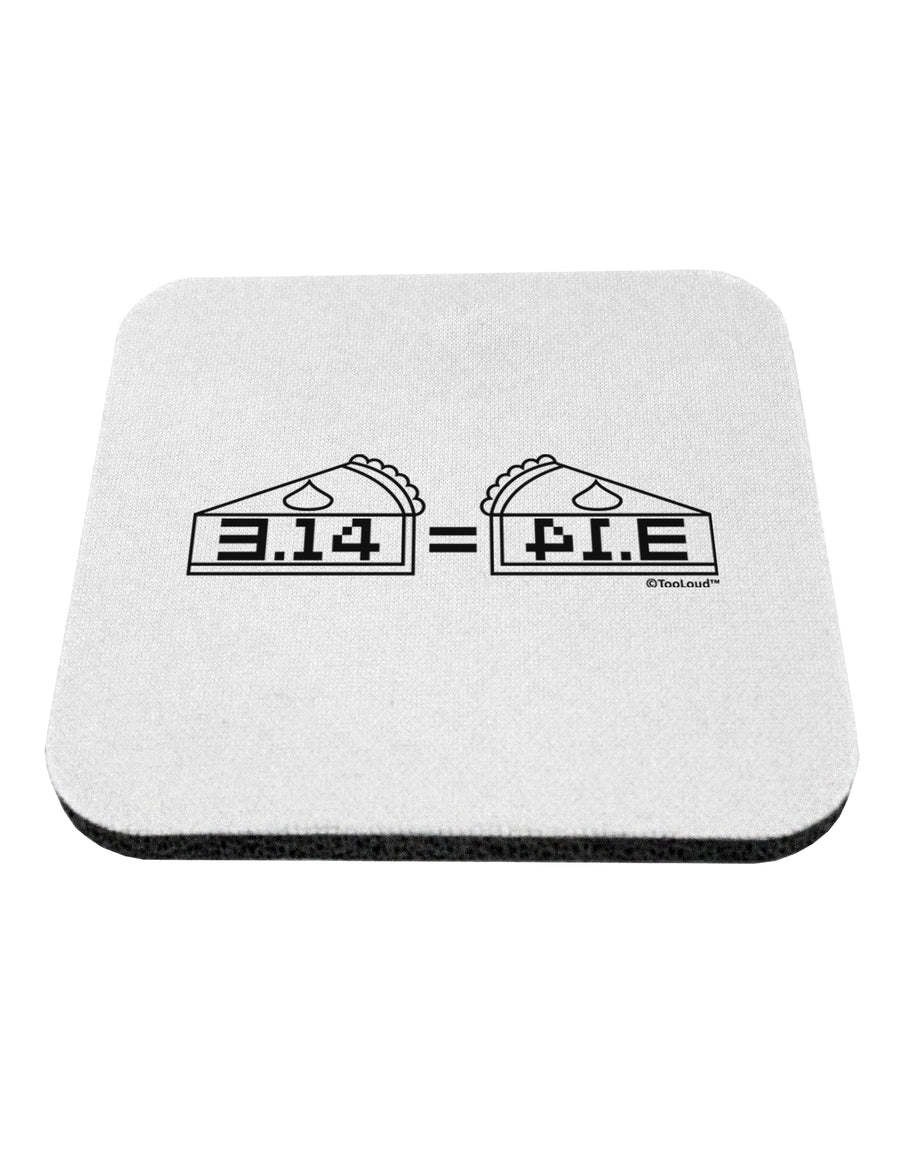 Pi Day Design - 314 Equals Pie Mirrored Pies Coaster by TooLoud-Coasters-TooLoud-White-Davson Sales