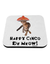 Cat with Pink Sombrero - Happy Cinco de Meow Coaster by TooLoud-Coasters-TooLoud-White-Davson Sales