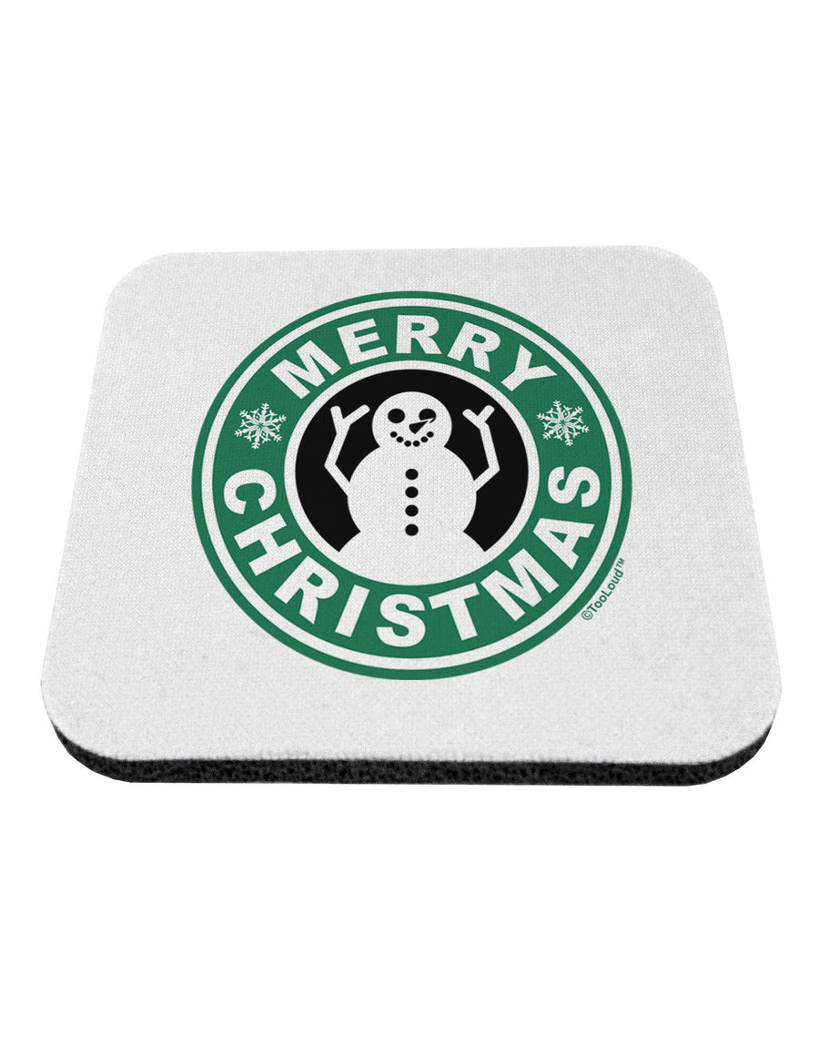 Merry Christmas Latte Logo Coaster-Coasters-TooLoud-1-Davson Sales