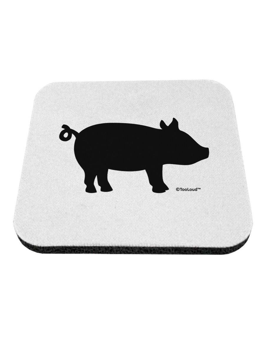 Pig Silhouette Design Coaster by TooLoud-Coasters-TooLoud-White-Davson Sales